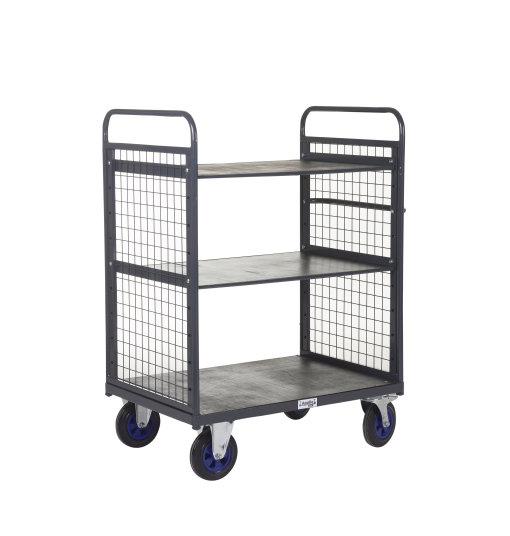 Heavy Duty Distribution Trolley with 3 Adjustable Shelves - Image 2