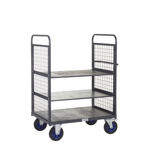 Heavy Duty Distribution Trolley with 3 Adjustable Shelves - Image 4