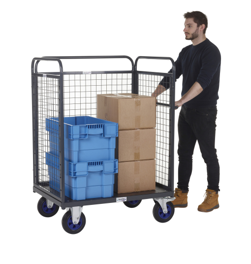 Heavy Duty Distribution Trolley with 3 Adjustable Shelves - Image 6