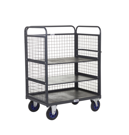 Heavy Duty Distribution Trolley with 3 Adjustable Shelves - Image 7